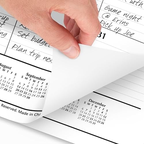 AT-A-GLANCE 2026 Desk Calendar, Desk Pad, Monthly, 21-3/4" x 17", Large, Ruled Blocks, 3 Pack (AZSK240026), White