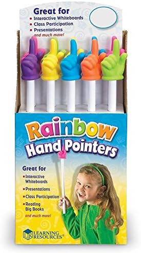 Learning Resources 15" Rainbow Hand Pointers, Set of 10
