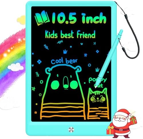 BUKEBU LCD Writing Tablet,10.5 inch Colorful Doodle Board for Kids (Blue)