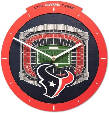 YouTheFan NFL Houston Texans StadiumView 3D Wall Clock