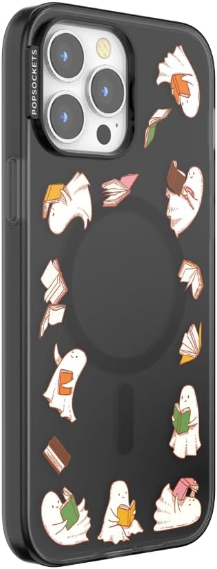 PopSockets iPhone 13 Pro Max Phone Case w/MagSafe- Spooky Book Club | Magnetic, Wireless Charging, Camera & Drop Protection, Witchy, Halloween, Horror