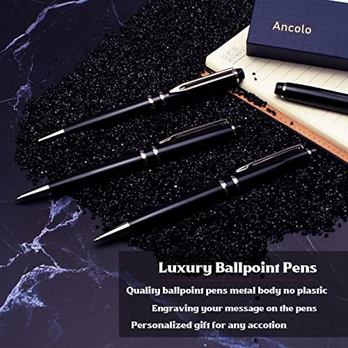 Ancolo Personalized Ballpoint Pens - with Your Message Name on the Pens