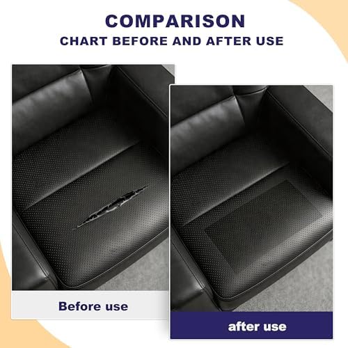 Besezx Leather Repair Patch Tape Kit, Breathable Self Adhesive Leather Repair for Furniture, Couch, Sofa, Car Seats,Office Chair,Vinyl Repair Kit.30inx16in