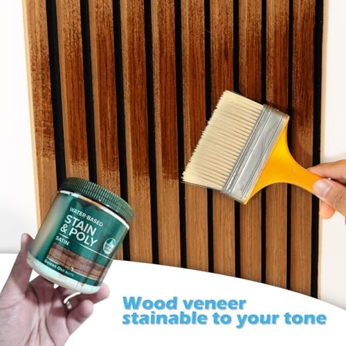 Art3d 48 x 24 Inch 3D Fluted Soundproof Wood Slat Wall Panel, 2-Pack, Teak