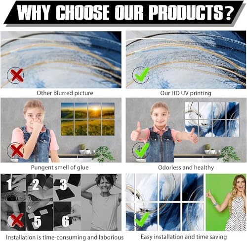 YPY Sound Proof Panels for Walls, Acoustic Panels Sound Absorbing Wall Art