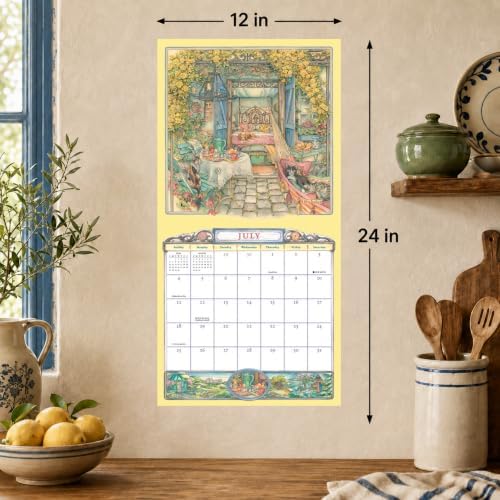 The Cobblestone Way 2027 Wall Calendar, 16-Month Whimsical Art & Illustration Calendar by Kim Jacobs, 12" x 12"