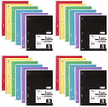 Mead Spiral Notebook, 24 Pack, 1 Subject, Wide Ruled Paper, 7-1/2" x 10-1/2", 70 Sheets per Notebook, Colors Will Vary (930203-ECM25)