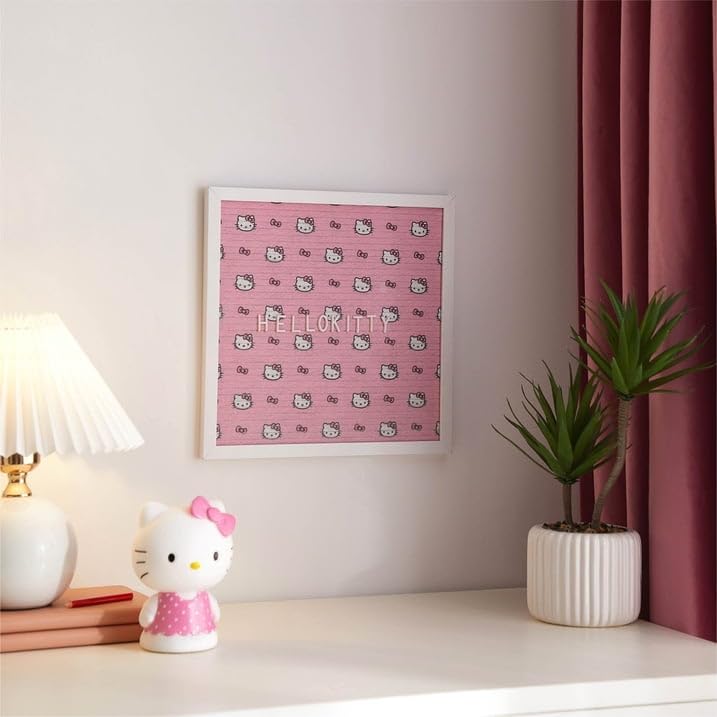 Sanrio Hello Kitty 12"x12" Letter Board,Message Board Sign for Desk, Room Decor, Quotes, Notes & Personalized Display,Includes 145 Characters