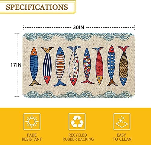 Kitchen Rugs and Mats,Washable Non-Slip Floor Mats Door Mat