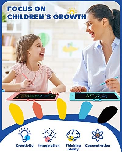 Bravokids Toys for 3-6 Years Old Girls Boys, LCD Writing Tablet 10 Inch Doodle Board, Electronic Drawing Pads, Educational Birthday Gift for 3 4 5 6 7 8 Years Old Kids Toddler (Blue) (Pack of 3)