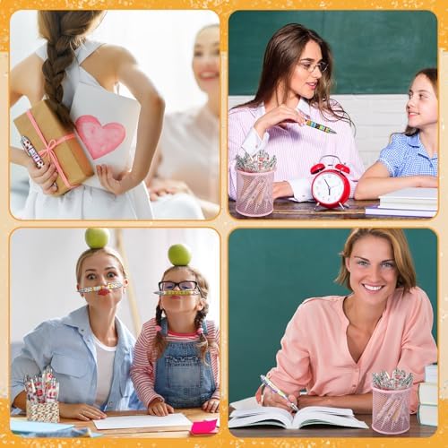 50 Pcs Teacher Pen Bulk Back to School Gifts Funny Ballpoint Pens Thank You Teacher First Day Back to School Gifts for Student Motivational Inspirational Classroom Office Writing Stationery Supplies