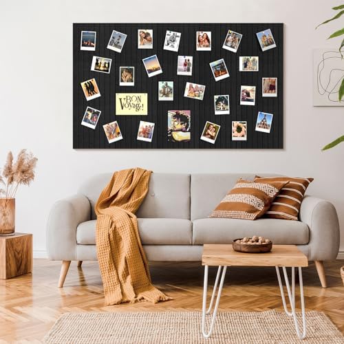 Enayplon Black Felt Board 59" x 36", Large Cork Board for Wall, Felt Wall Tiles 15 Pack, Bulletin Boards for Office, Home, Wall Decor, Pin Boards for Walls