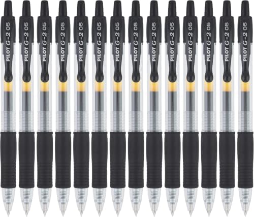 PILOT G2 Premium Gel Roller Pens, Gel Pens Black, 14 Count (Pack of 7)