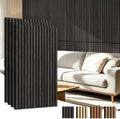 Art3d 47 x 23.6 in Acoustic Wood Slat Design Wall Panels, 4-Pack, Grey Oak