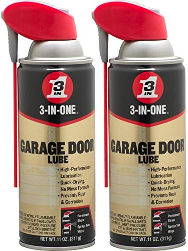 3-IN-ONE Professional Garage Door Lubricant, Smart Straw, 11 OZ [2-Pack]