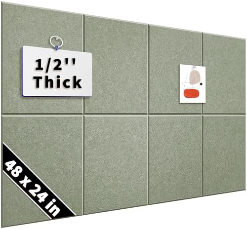 1/2'' Thick Felt Bulletin Cork Board Tiles for Walls Self Adhesive