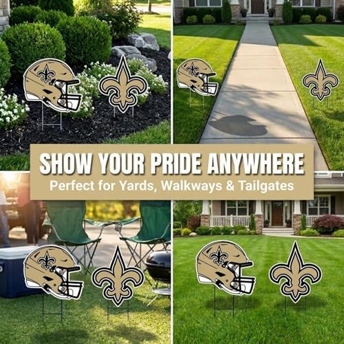 NFL Logo & Helmet 2 Pack Yard Sign Set
