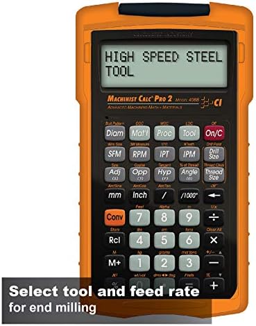 Calculated Industries 4088 Machinist Calc Pro 2 Advanced Machining Calculator | Speeds and Feeds, DOC, LOC and WOC for Materials and Tool settings | Machinists, Setters, Tool & Die Makers, Shop Owners