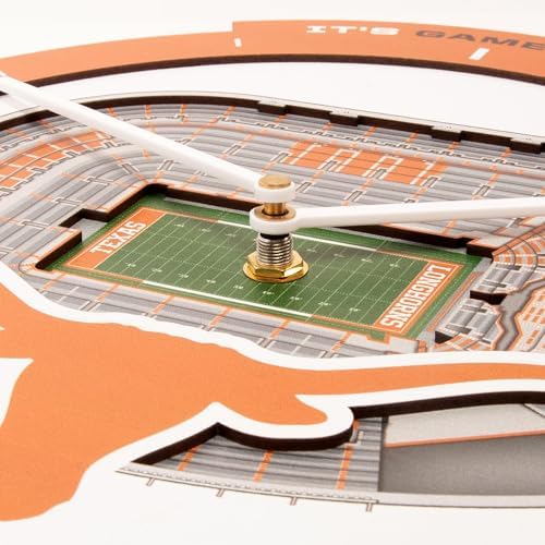 YouTheFan NCAA Texas Longhorns StadiumView 3D Wall Clock