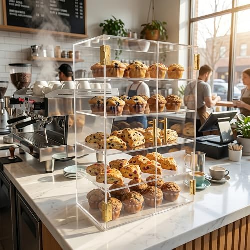 5 Tiers Countertop Bakery Display Case