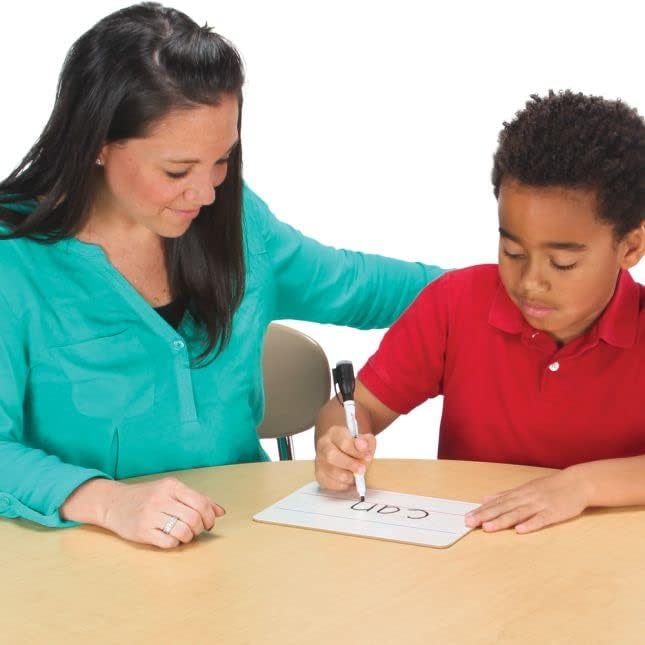 Really Good Stuff Mini Double-Sided Dry Erase Boards, Set of 12