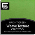 BRIGHT GREEN—12x12 Textured Cardstock | 80lb Textured Green Scrapbook Paper | Premium Cardstock for Cricut Cutting | 25 Sheets