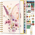 Academic Planner 2026-2027, Hardcover Weekly and Monthly Calendar Planner from July 2026 - June 2027, 6.1" x 8.2" A5 Daily Agenda with Tabs, College School Organizer for Student Teacher, Butterfly Bouquet