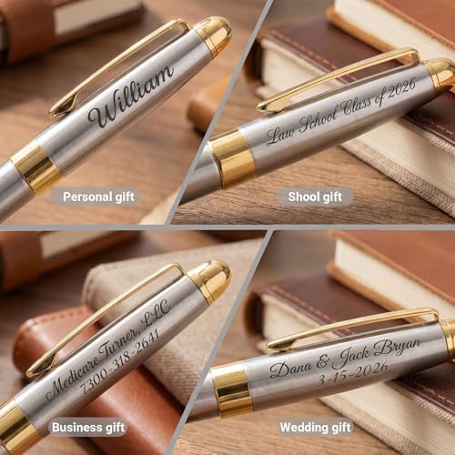 Personalized Luxury Ballpoint Pen Writing Set-Stainless Steel Gift pens