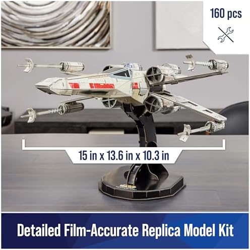 4D Build Star Wars T-65 X-Wing Starfighter 3D Puzzle Model Kit for Adults