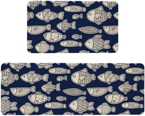 Kitchen Rugs and Mats Set of 2,Floor Mats for Home Kitchen Decor Mat