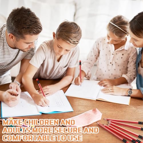 Seajan 48 Pcs 2b Jumbo Pencils, Big, Fat, Thick, Triangular Grip 7 Inch Large Pencils Refill with Eraser for Beginners Office Christmas Gifts(Red)