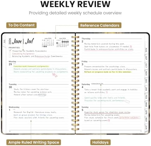 ZOTIA Planner 2026-2027 Weekly & Monthly Calendar Planner Jul 2026-Jun 2027