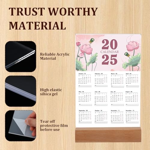 8 Pack Clear Acrylic Sign with Wood Base T Shape Sign Holder Vertical Acrylic Blank Stands Desktop Display Plastic Menu Frames Double Sided Flyer Stand for Wedding Restaurant Party Decoration