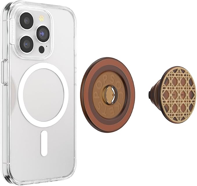PopSockets Phone Grip for MagSafe, Magnetic Holder- Raising Cane | Removable, For Kindle / Android / iPhone, With Magnet, Brown, Plain, Cream, Beige, Summer Spring