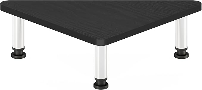 Furinno Turn-N-Tube Corner Monitor Riser Stand with Stainless Steel Tubes, Americano