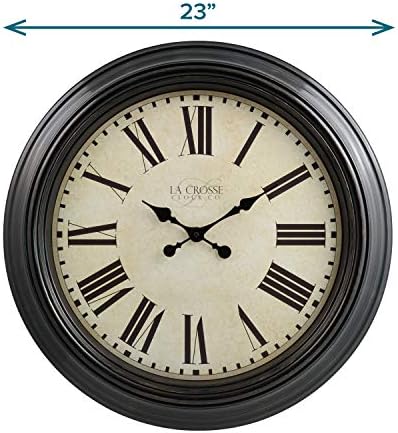 La Crosse Clock 404-2658 23-Inch Maxwell Quartz Wall Clock