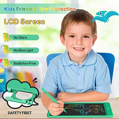 FLUESTON LCD Writing Tablet, Doodle Board Gifts for 3-8 Year Old Girls Boys, 10 Inch Colorful Electronic Board Drawing Pad for Toddlers, Christmas Birthday Gifts for Kids，Erase Lock Writing Board