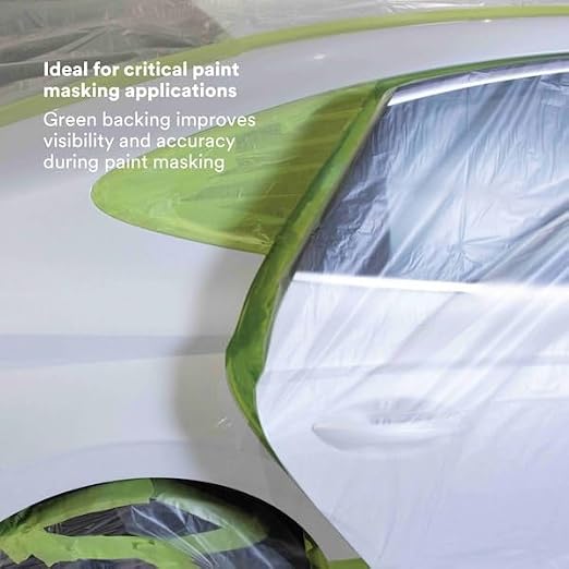3M High Performance Green Masking Tape 401+, 48 mm x 55 m, 1 Roll | Superior Adhesion, Clean Removal, Highly Conformable, Paint-Bleed Resistant
