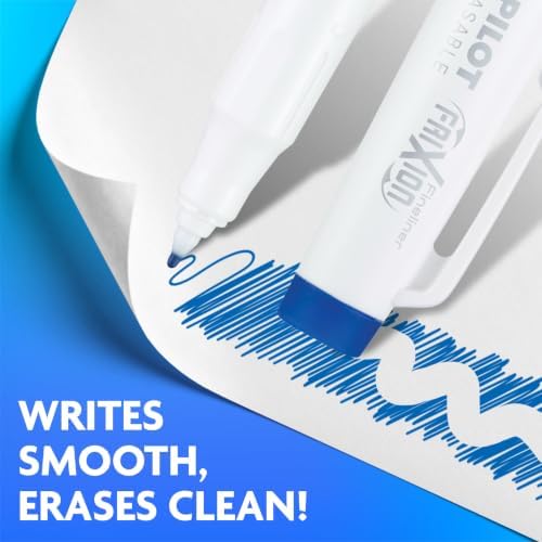 PILOT FriXion Fineliner Erasable Marker Pens, Fine Point 0.7 mm, Pack of 10