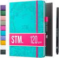 Bullet Dotted Journal Dot Grid Notebook | A5 Daily Journaling Notebooks for Personal Writing, Work, Women | 120gsm Thick Paper, Hard cover, Lay Flat Binding | 5x7 Journals Cuaderno Libretas de apuntes
