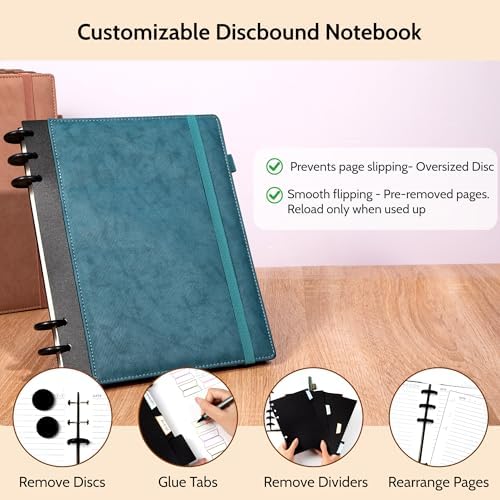 Yoment Refillable Notebooks for Work 5 Subject with Removable Dividers Tabs