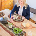 Homespice Chester Braided Table Runner Ideal as Dining Runner, Oval 11x36