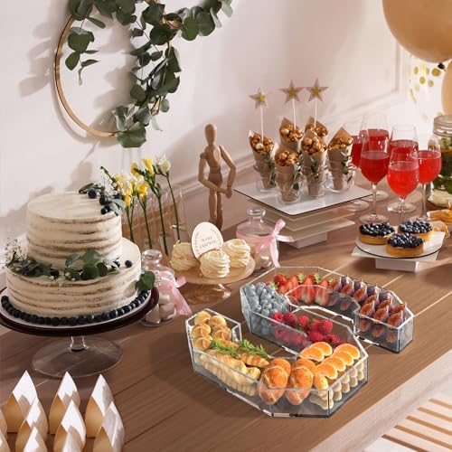 13.8" Acrylic Letter Charcuterie Tray,Fillable Alphabet Box (Letter S)