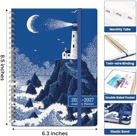 Planner 2026-2027, Monthly & Weekly Jul 2026-Jun 2027 Calendar Planner