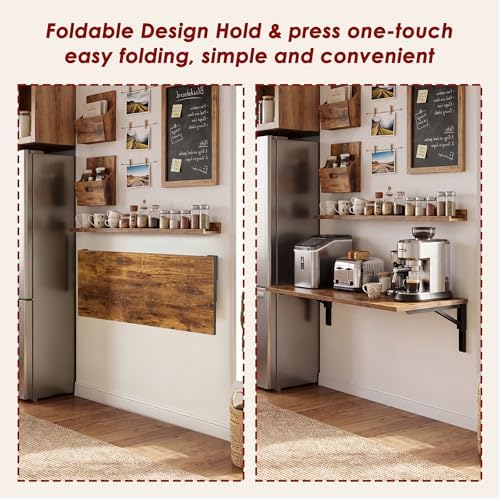 Need 30x20IN Wall Mounted Folding Table for Office Laundry Retro