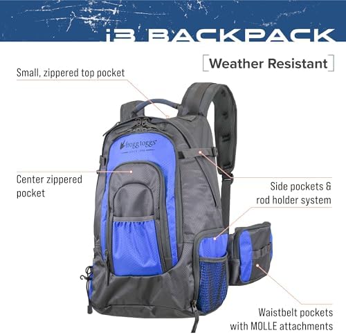FROGG TOGGS Fishing Sling Pack, Easy Hands-free Fishing Tackle Storage Bag With Water Bottle Pocket