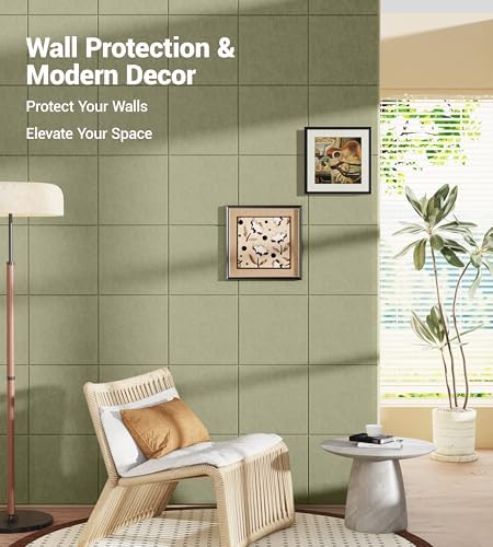 28" x 18" Felt Bulletin Board Tiles 1/2" Thick, Sage Green