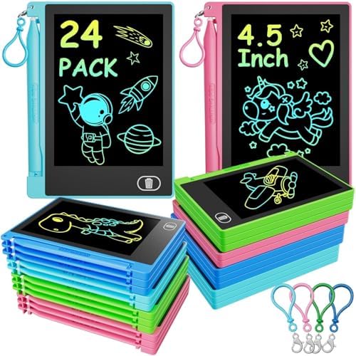24 PCS Mini LCD Writing Tablet, 4.5 Inch Small Drawing Pad for Kids