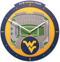 YouTheFan NCAA West Virginia Mountaineers StadiumView 3D Wall Clock