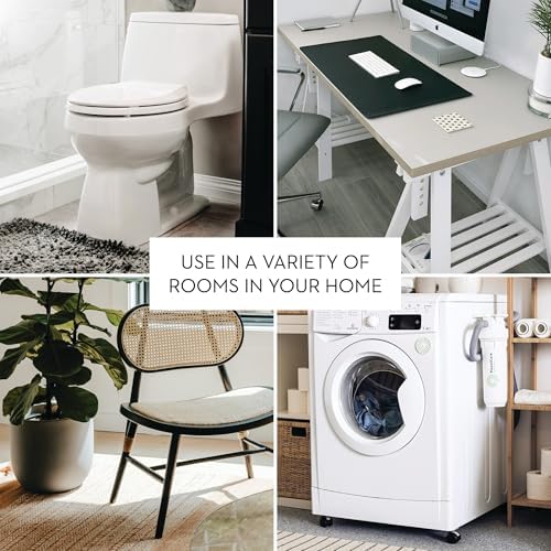 iDesign Small Slim Plastic Bathroom Trash Can, White